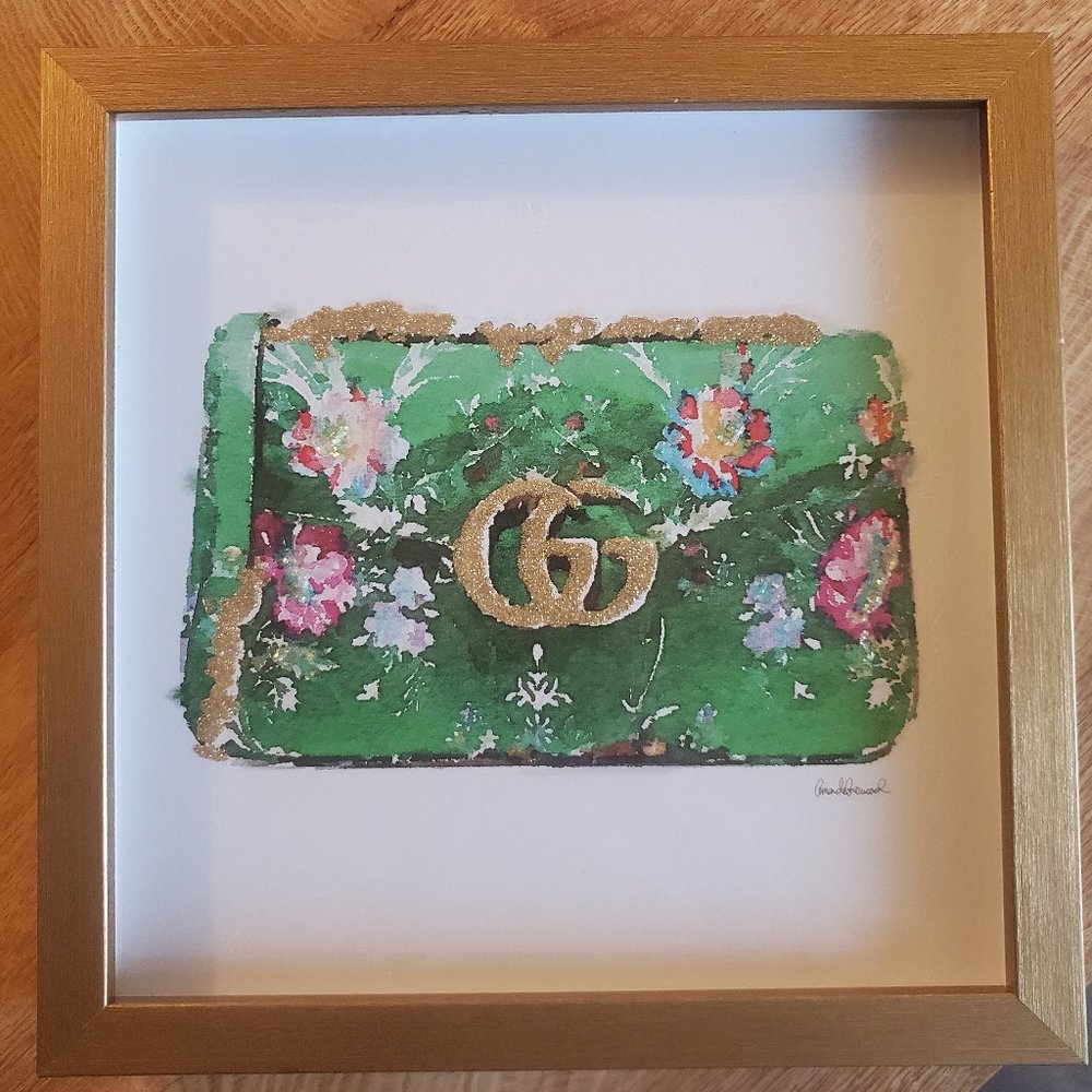 "Gucci Green bag" By Amanda Greenwood Artprint